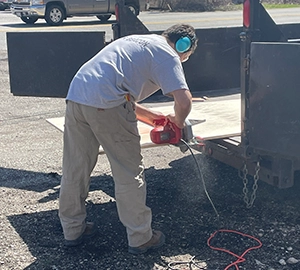 outside Matt Jones of world synergy's new location